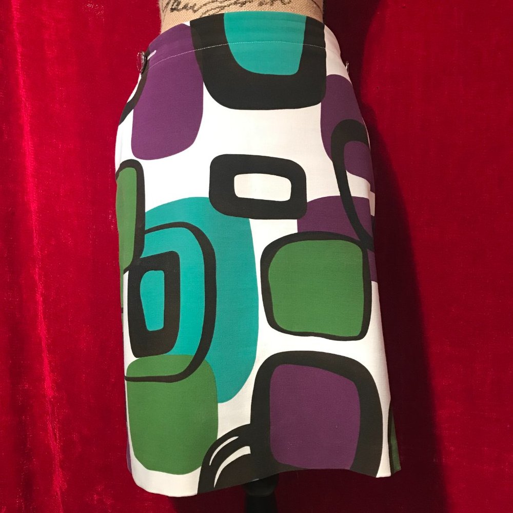 ADRIENNE VITTADINE  Cute Multicolor Skirt Pockets Zipper